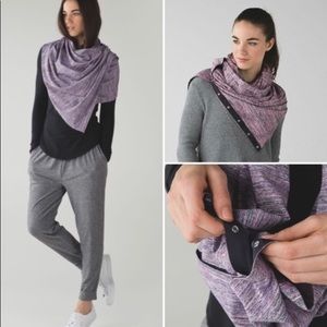 Lululemon Vinyasa Scarf Heathered Purple Violet Pink Grey
